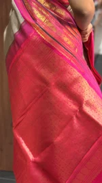 GULABI GREY KANCHIPURAM SILK SAREE - Image 2