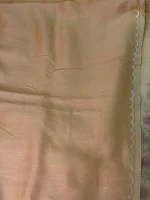 Mustard Yellow Pure Organza Floral Saree - Image 5