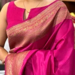 Pink Poona Silk Saree.
